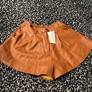 Brand new leather shorts. Size small